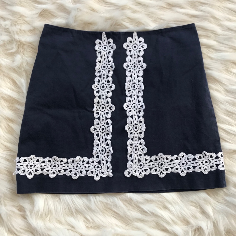 Lilly Pulitzer Skirt Eyelet Embroidery Size 10